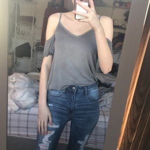American Eagle Soft and Sexy Cold Shoulder Shirt